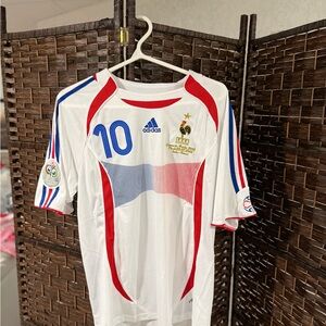 adidas France Zidane Retro 2006 Soccer Jersey